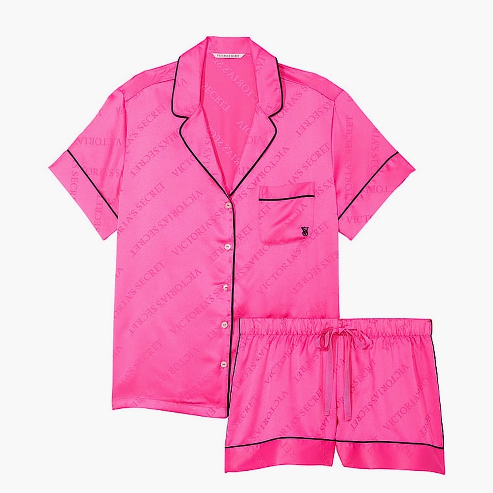 NWT Victoria Secret satin pink pajama